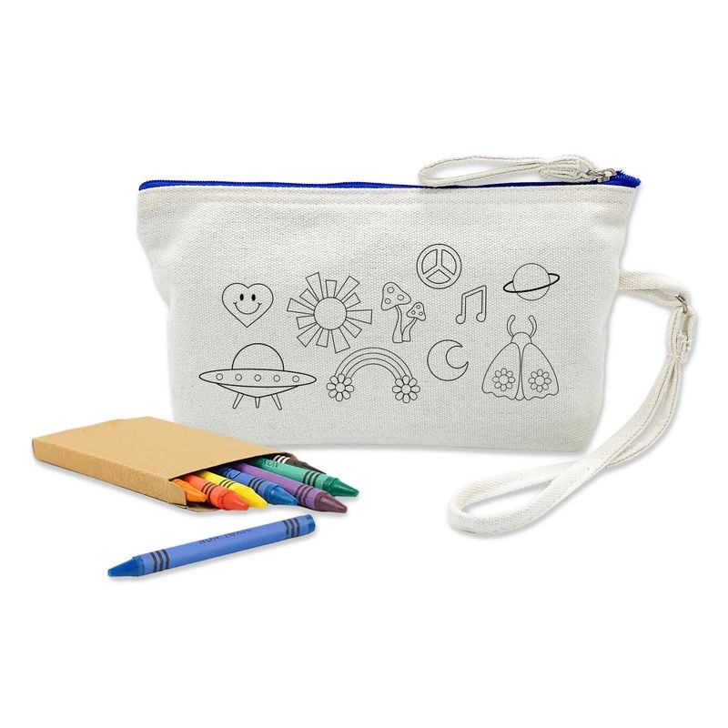 Colouring Canvas Cosmetic Bag Colouring Canvas Cosmetic Bag